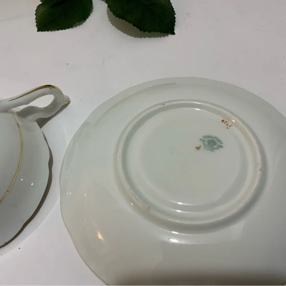 Vintage Mini Coalport Teacup and Saucer floral Bone China Made in England G7